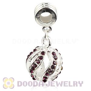 Silver Plated Alloy European Charms With Stone Wholesale