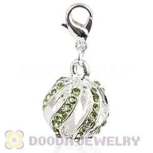 Silver Plated Alloy European Charms With Stone Wholesale
