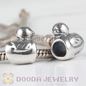 925 Sterling Silver European Duck Charms Beads Wholesale