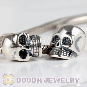 925 Sterling Silver European Skull Charms Beads Wholesale
