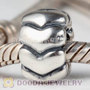 Antique 925 Sterling Silver European Heart Charms Beads Wholesale