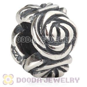Antique 925 Sterling Silver European Flower Charms Beads Wholesale