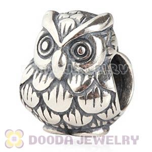 Antique 925 Sterling Silver European Owl Charms Beads Wholesale