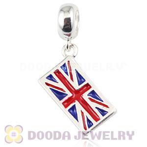 925 Sterling Silver Union Jack Dangle Charms Wholesale