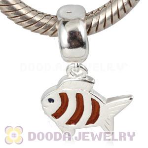 925 Sterling Silver Dangle Fish Charms Wholesale