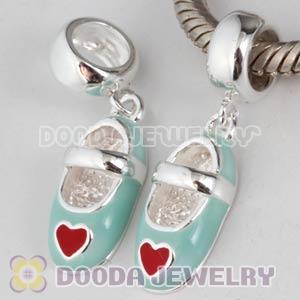 925 Sterling Silver Enamel Dangle Shoe Charms Wholesale