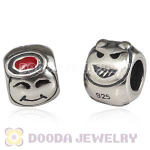 925 Sterling Silver European Smiley Face Charms Beads Wholesale