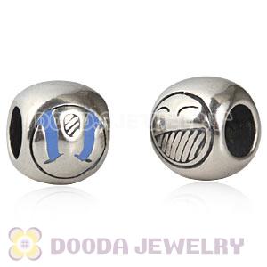 925 Sterling Silver European Smiley Face Charms Beads Wholesale