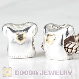 925 Sterling Silver European T Shirt Charms Beads Wholesale