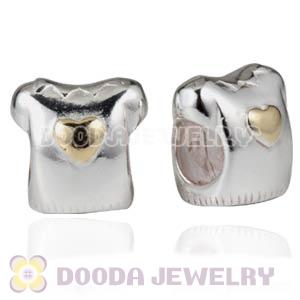 925 Sterling Silver European T Shirt Charms Beads Wholesale