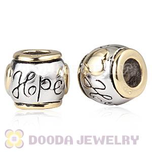 Gold Plated Silver European Hope Charms Beads Wholesale