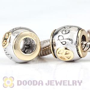 Gold Plated Silver European Peace Charms Beads Wholesale