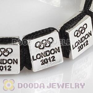 Handmade London 2012 Olympics Archery Square Alloy Bracelets With Hematite