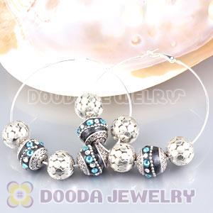 70mm Silver Basketball Wives Hoop Earrings With Alloy Ball Beads 