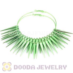 70mm Green Basketball Wives Spike Hoop Earrings Wholesale