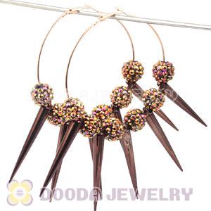 70mm Basketball Wives Spike Hoop Earrings Wholesale