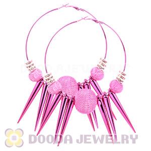 80mm Basketball Wives Spike Hoop Earrings Wholesale