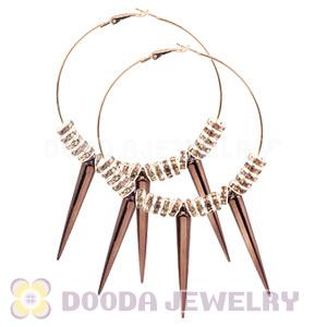 70mm Basketball Wives Spike Hoop Earrings Wholesale