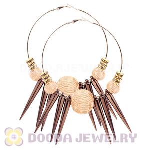 80mm Basketball Wives Spike Hoop Earrings Wholesale
