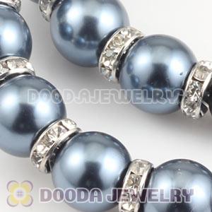 80mm Basketball Wives Hoop Earrings With ABS Pearl Beads 