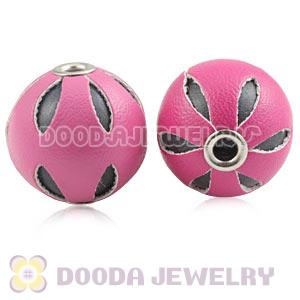 18mm Peach Basketball Wives Leather Beads For Earrings Wholesale 