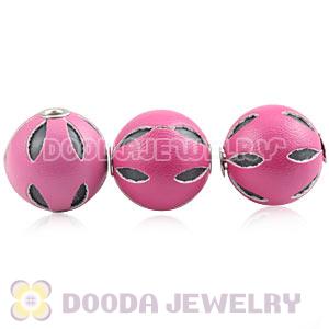 18mm Peach Basketball Wives Leather Beads For Earrings Wholesale 