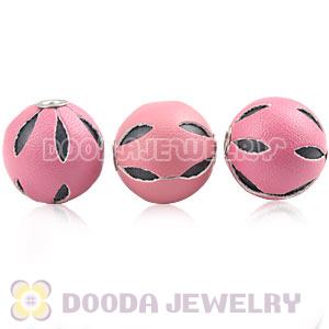 18mm Pink Basketball Wives Leather Beads For Earrings Wholesale 