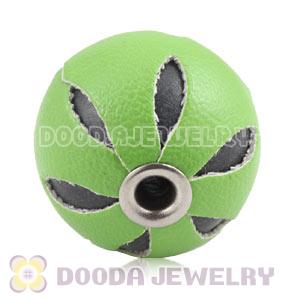 18mm Lime Basketball Wives Leather Beads For Earrings Wholesale 