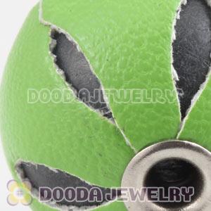 18mm Lime Basketball Wives Leather Beads For Earrings Wholesale 
