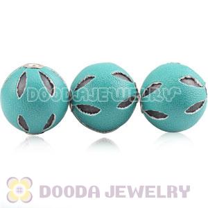 18mm Blue Basketball Wives Leather Beads For Earrings Wholesale 