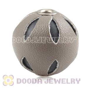 18mm Brown Basketball Wives Leather Beads For Earrings Wholesale 