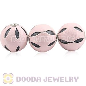 18mm Pink Basketball Wives Leather Beads For Earrings Wholesale 