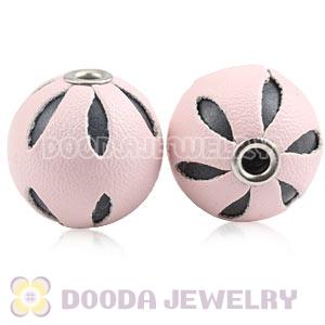 18mm Pink Basketball Wives Leather Beads For Earrings Wholesale 