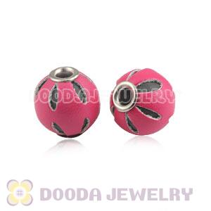 12mm Peach Basketball Wives Leather Beads For Earrings Wholesale 