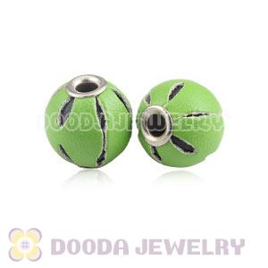12mm Lime Basketball Wives Leather Beads For Earrings Wholesale 
