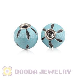 12mm Blue Basketball Wives Leather Beads For Earrings Wholesale 