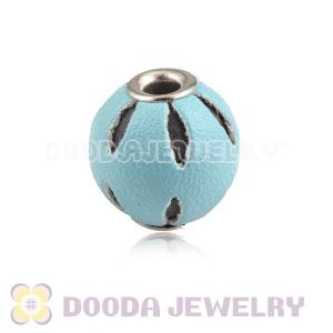 12mm Blue Basketball Wives Leather Beads For Earrings Wholesale 