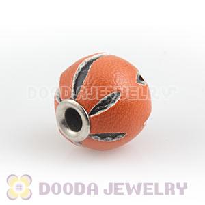 12mm Orange Basketball Wives Leather Beads For Earrings Wholesale 
