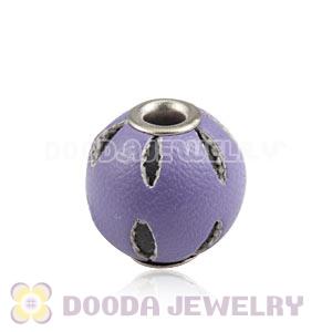 12mm Lavender Basketball Wives Leather Beads For Earrings Wholesale 