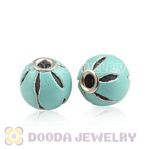 12mm Cyan Basketball Wives Leather Beads For Earrings Wholesale 