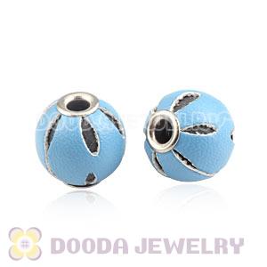 12mm Blue Basketball Wives Leather Beads For Earrings Wholesale 