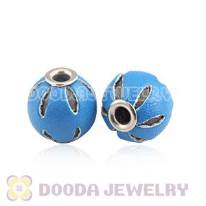 12mm Blue Basketball Wives Leather Beads For Earrings Wholesale 