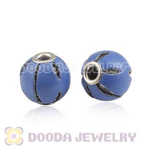 12mm Blue Basketball Wives Leather Beads For Earrings Wholesale 