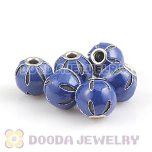 12mm Blue Basketball Wives Leather Beads For Earrings Wholesale 
