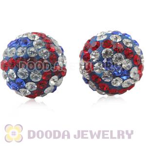 10mm Czech Crystal British Flag Beads Earrings Component Findings 