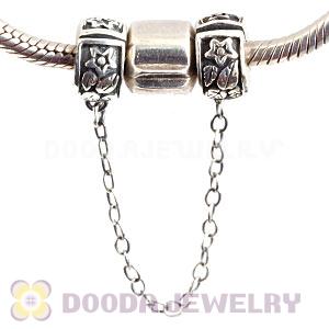 925 Sterling Silver Safety Chain fit European Style Bracelet