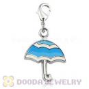 Platinum Plated Alloy Enamel European Jewelry Umbrella Charms Wholesale