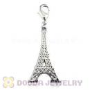 Platinum Plated Alloy European Jewelry Eiffel Tower Charms Wholesale