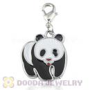 Platinum Plated Alloy Enamel European Jewelry Panda Charms Wholesale