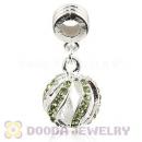 Silver Plated Alloy European Charms With Stone Wholesale